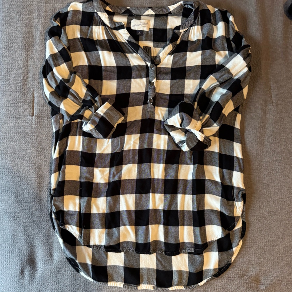 Plaid 3/4 Sleeve